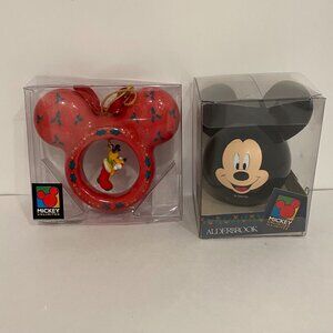 Christmas Disney Ornaments Mickey and Pluto New